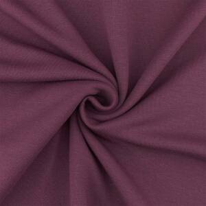 Sweatstoff Eike, angeraut, uni aubergine