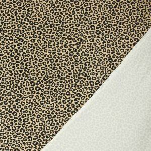 French Terry Stoff Leoprint, ungeraut, beige
