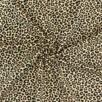 French Terry Stoff Leoprint, ungeraut, beige