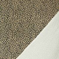 French Terry Stoff Leoprint, ungeraut, beige