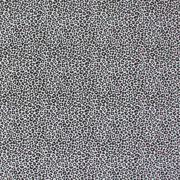 Jersey Stoff Leoprint, hellblau