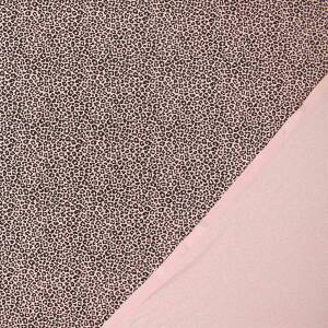 Jersey Stoff Leoprint, altrosa hell
