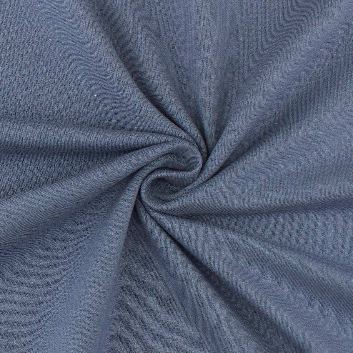 French Terry Stoff, uni jeansblau *B-Ware*