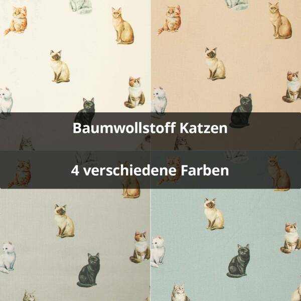 Baumwollstoff Katzen