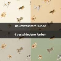 Baumwollstoff Hunde