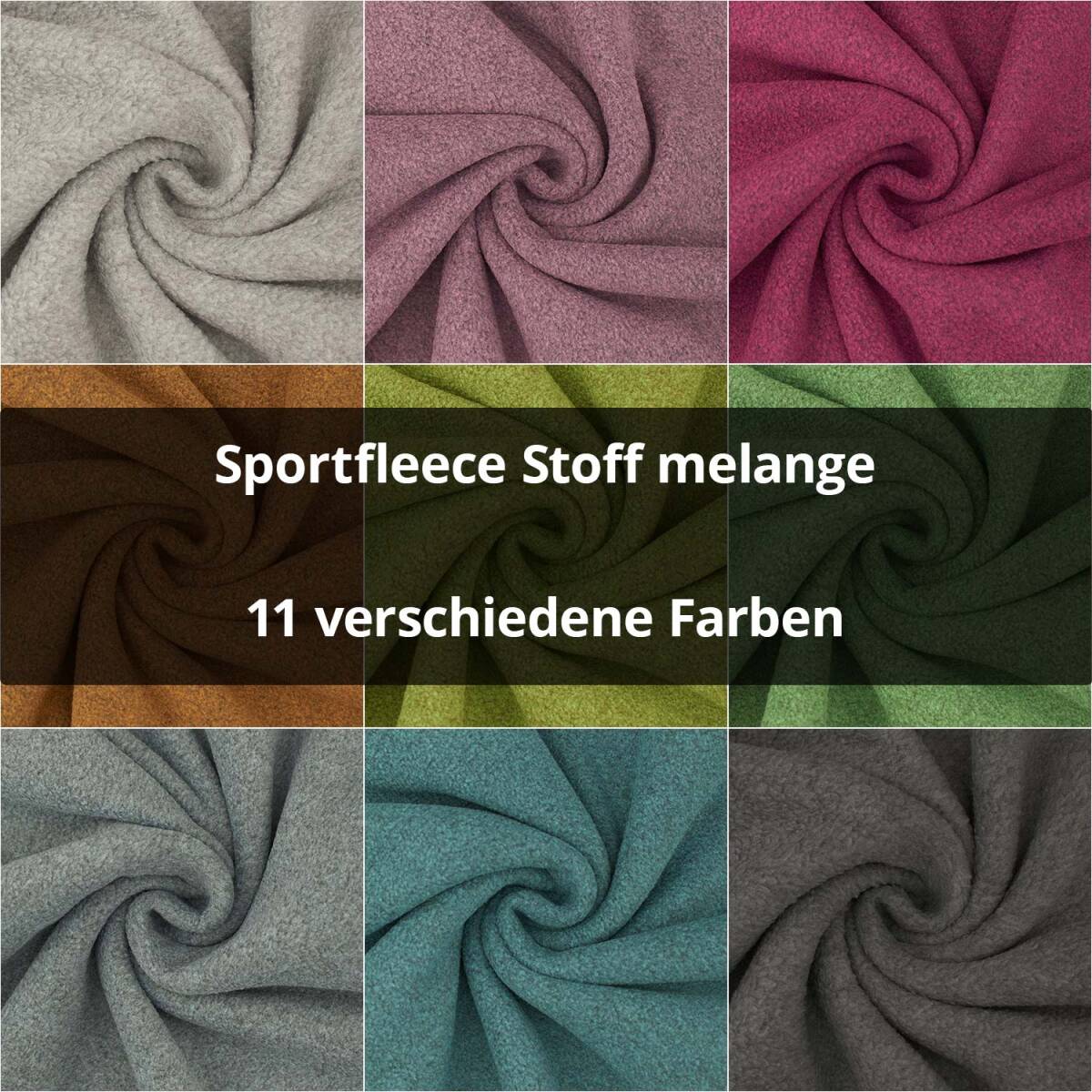 Sportfleece Stoff, melange box