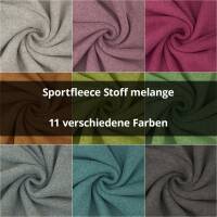 Sportfleece Stoff, melange