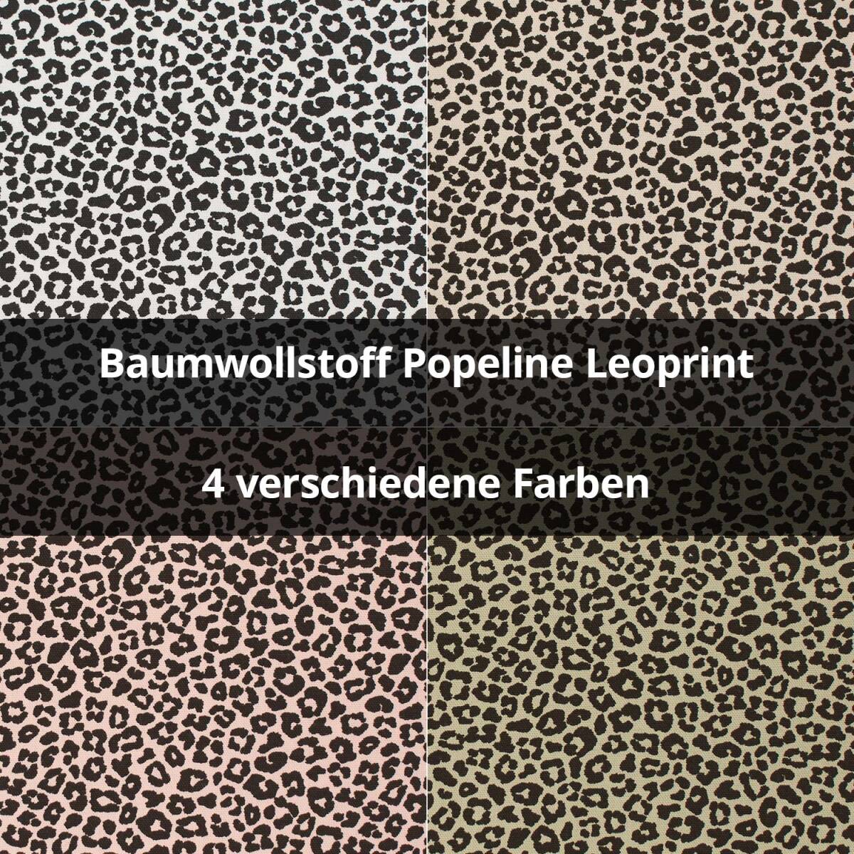 Baumwollstoff Popeline Leoprint