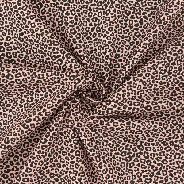 Baumwollstoff Popeline Leoprint, altrosa-hell