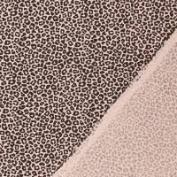 Baumwollstoff Popeline Leoprint, altrosa-hell