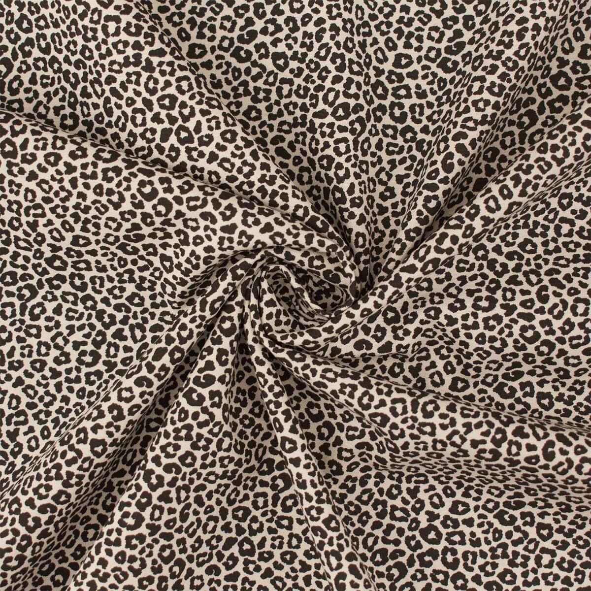 Baumwollstoff Popeline Leoprint, natur box