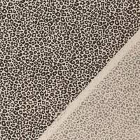 Baumwollstoff Popeline Leoprint, natur