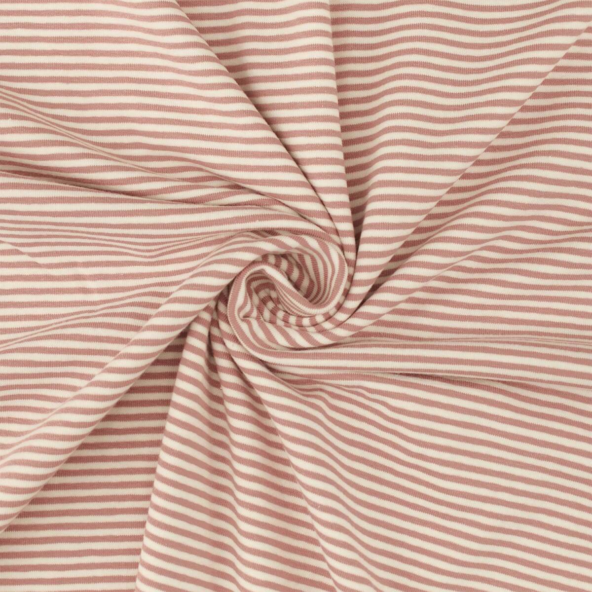 Jersey Stoff Leon, gestreift, 2mm, altro box