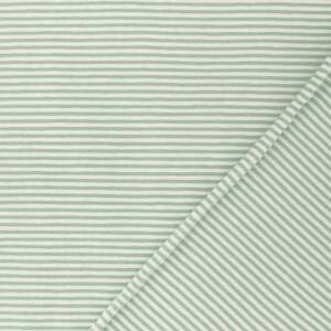Jersey Stoff Leon, gestreift, 2mm, dunkelmint/weiß