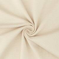 Ringelbündchen Leon, gestreift, 1mm, beige/weiß