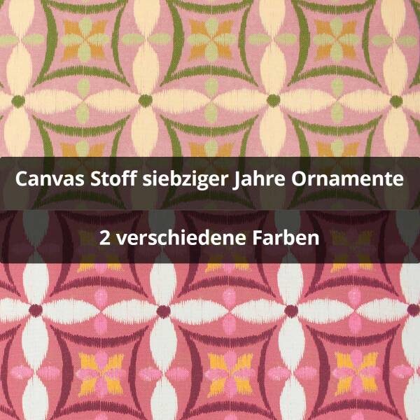 Canvas Stoff siebziger Jahre Ornamente