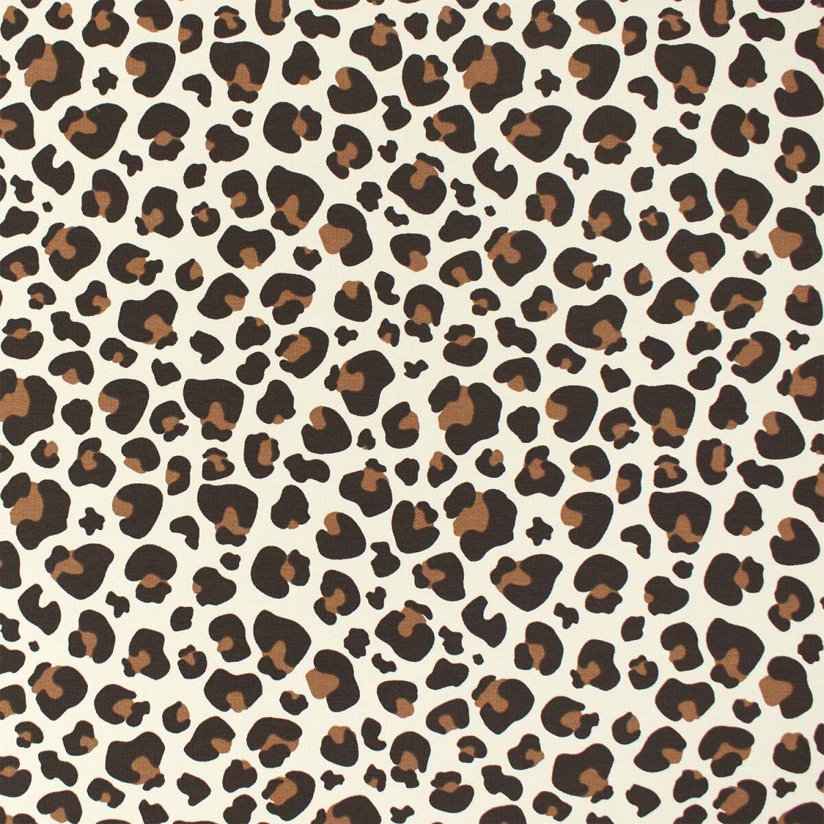 French Terry Stoff Leoprint, ungeraut, natur