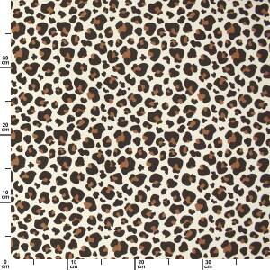 French Terry Stoff Leoprint, ungeraut, natur