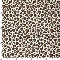 French Terry Stoff Leoprint, ungeraut, natur