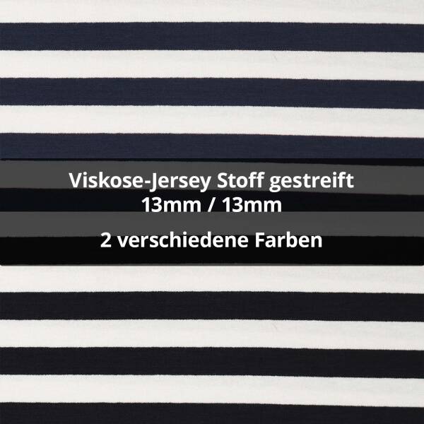 Viskose-Jersey Stoff gestreift, 13mm