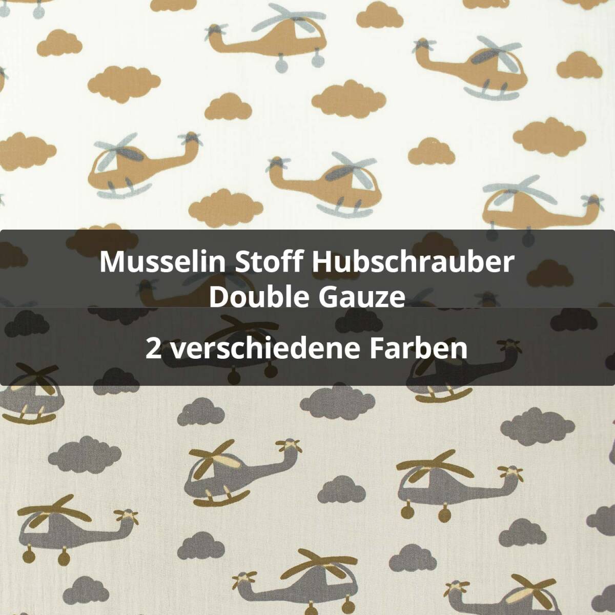 Musselin Stoff Hubschrauber, Double Gauze