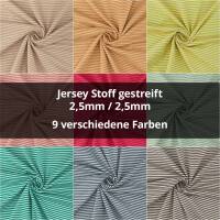 Jersey Stoff gestreift, 2,5mm