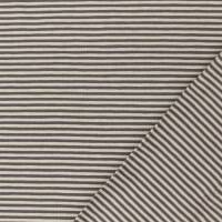 Jersey Stoff gestreift, 2,5mm, anthrazit/hellgrau
