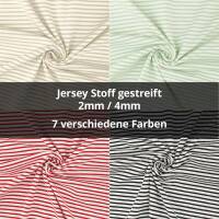 Jersey Stoff gestreift, 2mm und 4mm