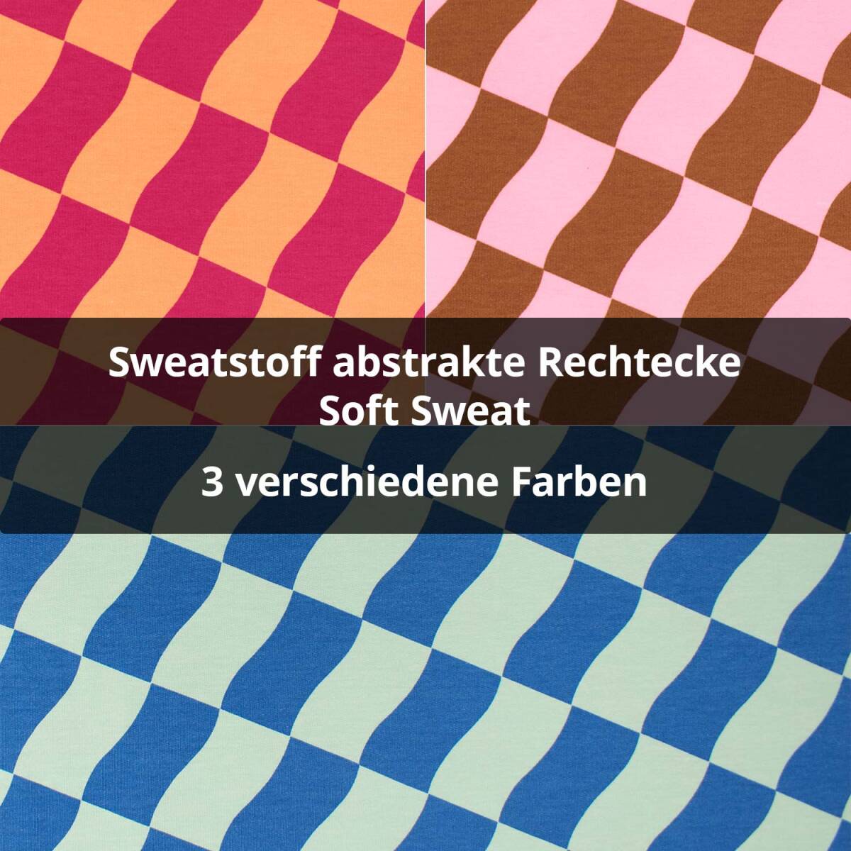 Sweatstoff abstrakte Rechtecke, Soft Swe box