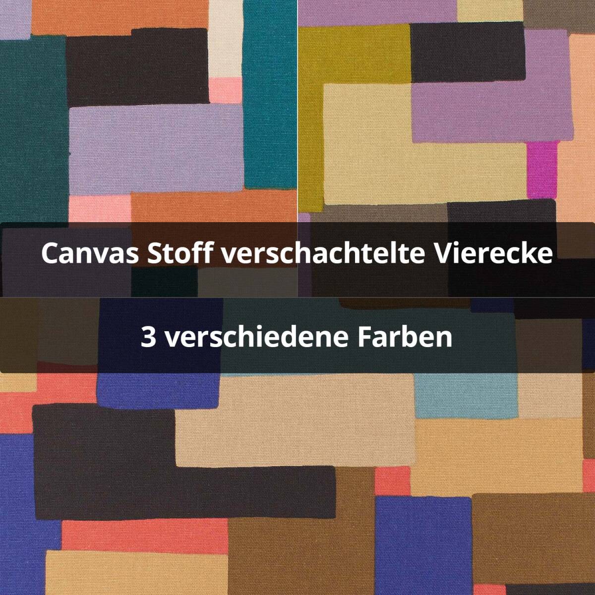 Canvas Stoff verschachtelte Vierecke