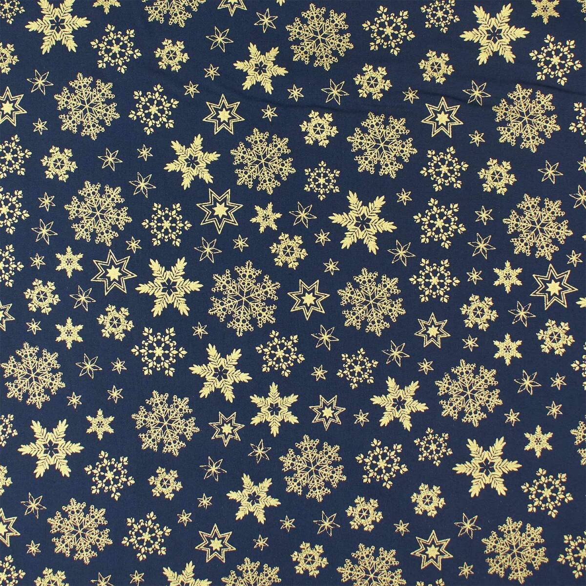 Baumwollstoff Popeline goldene Kristalle box