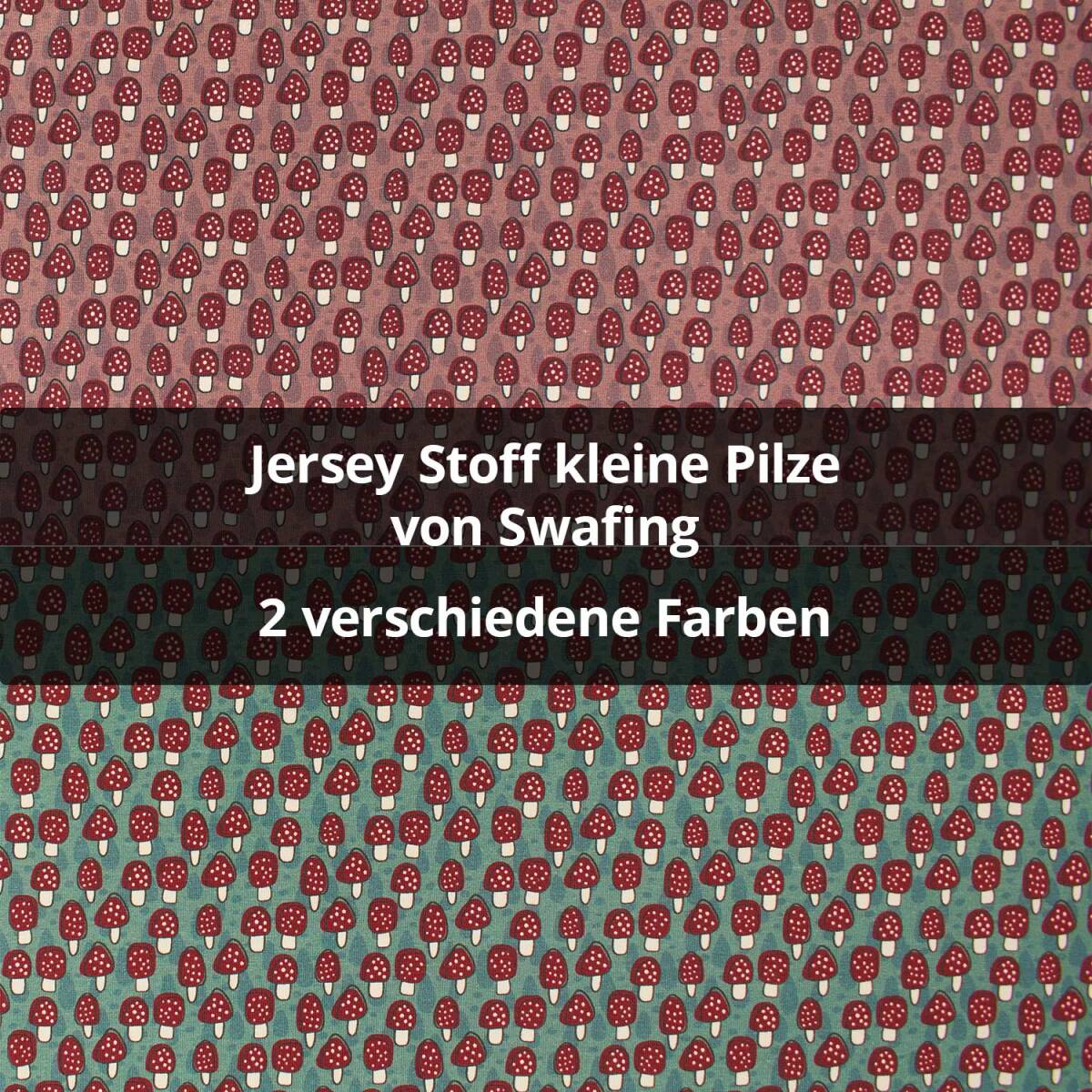 Jersey Stoff kleine Pilze