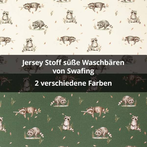 Jersey Stoff süße Waschbären