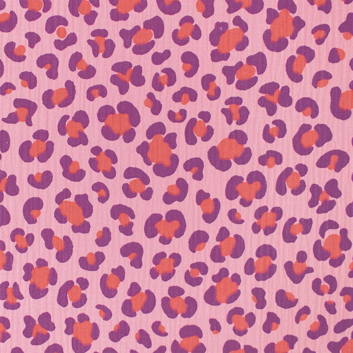 Musselin Stoff Leoprint, Double Gauze, r box
