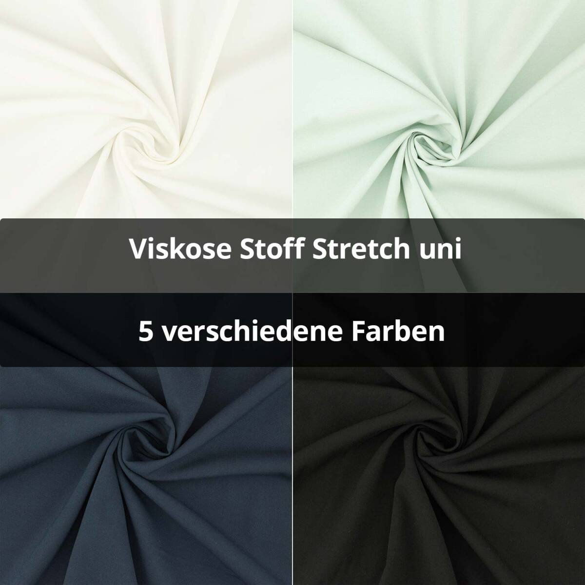 Viskose Stoff Stretch, uni