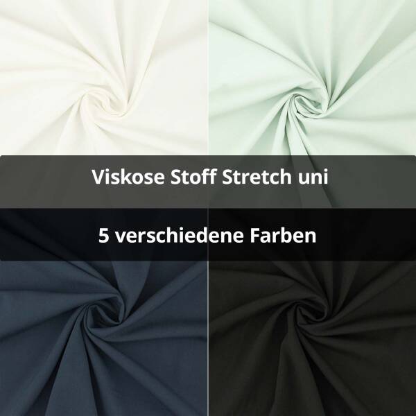 Viskose Stoff Stretch, uni