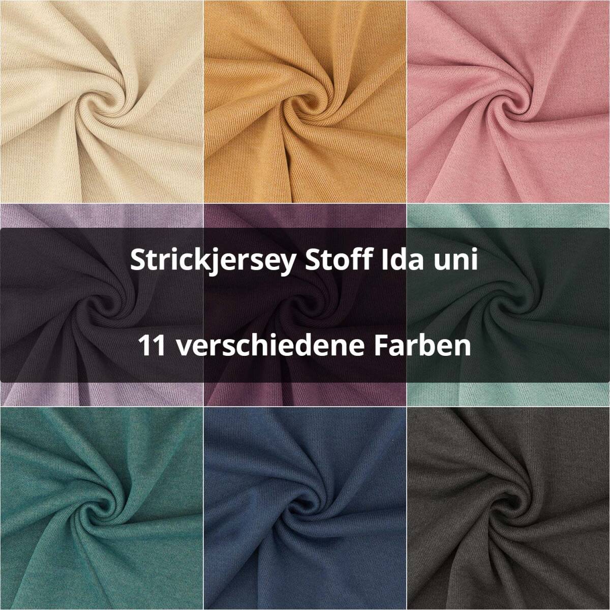 Strickjersey Stoff Ida, uni box