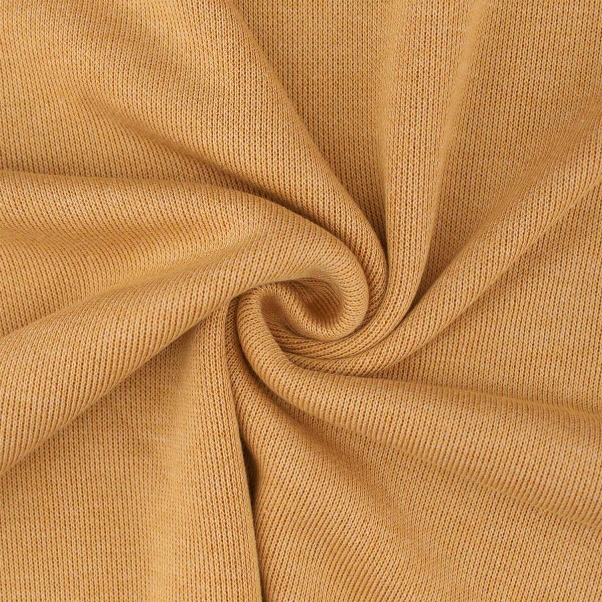 Strickjersey Stoff Ida, uni, ocker box