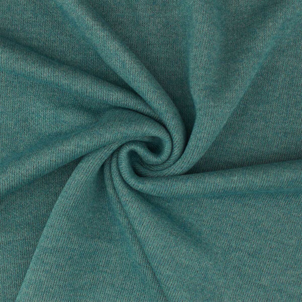 Strickjersey Stoff Ida, uni, petrol box