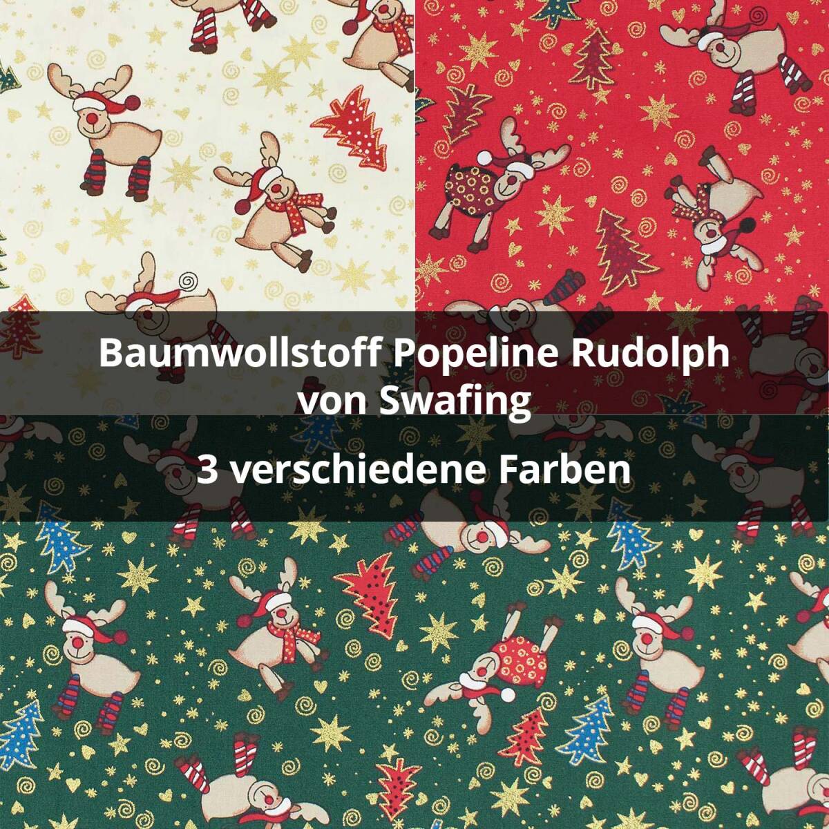 Baumwollstoff Popeline Rudolph