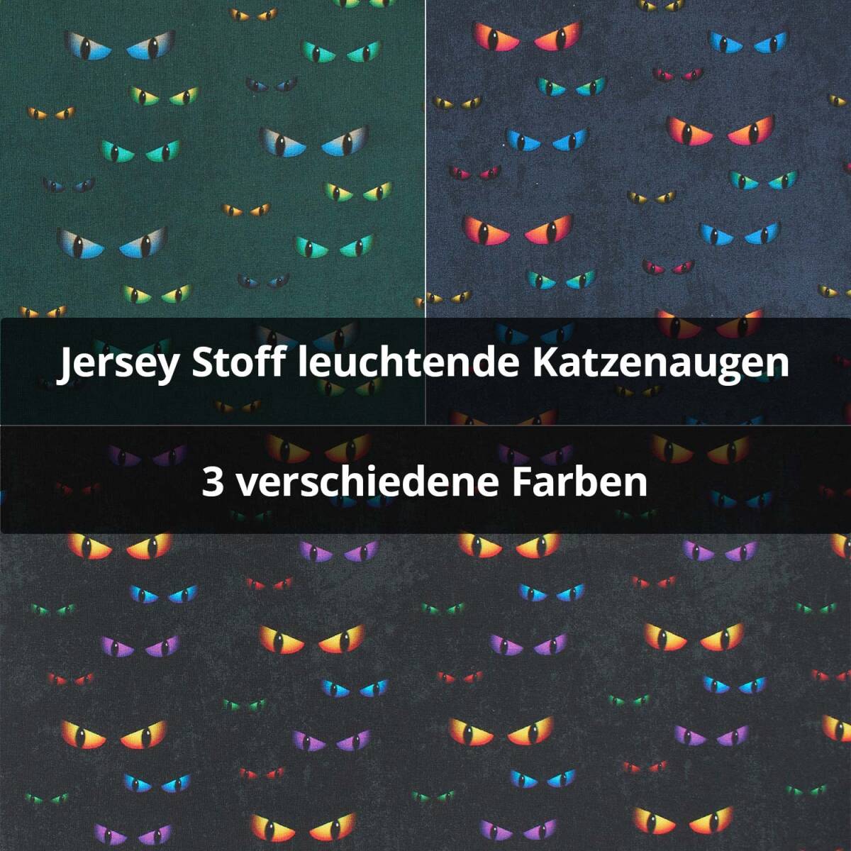 Jersey Stoff leuchtende Katzenaugen