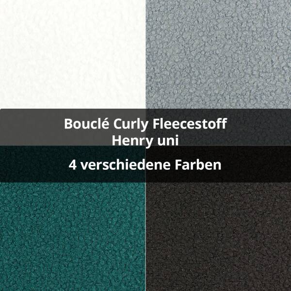 Bouclé Curly Fleecestoff Herny, uni