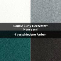 Bouclé Curly Fleecestoff Herny, uni