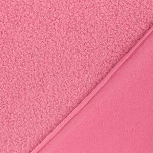 Teddy Fleece, Doubleface, rosa