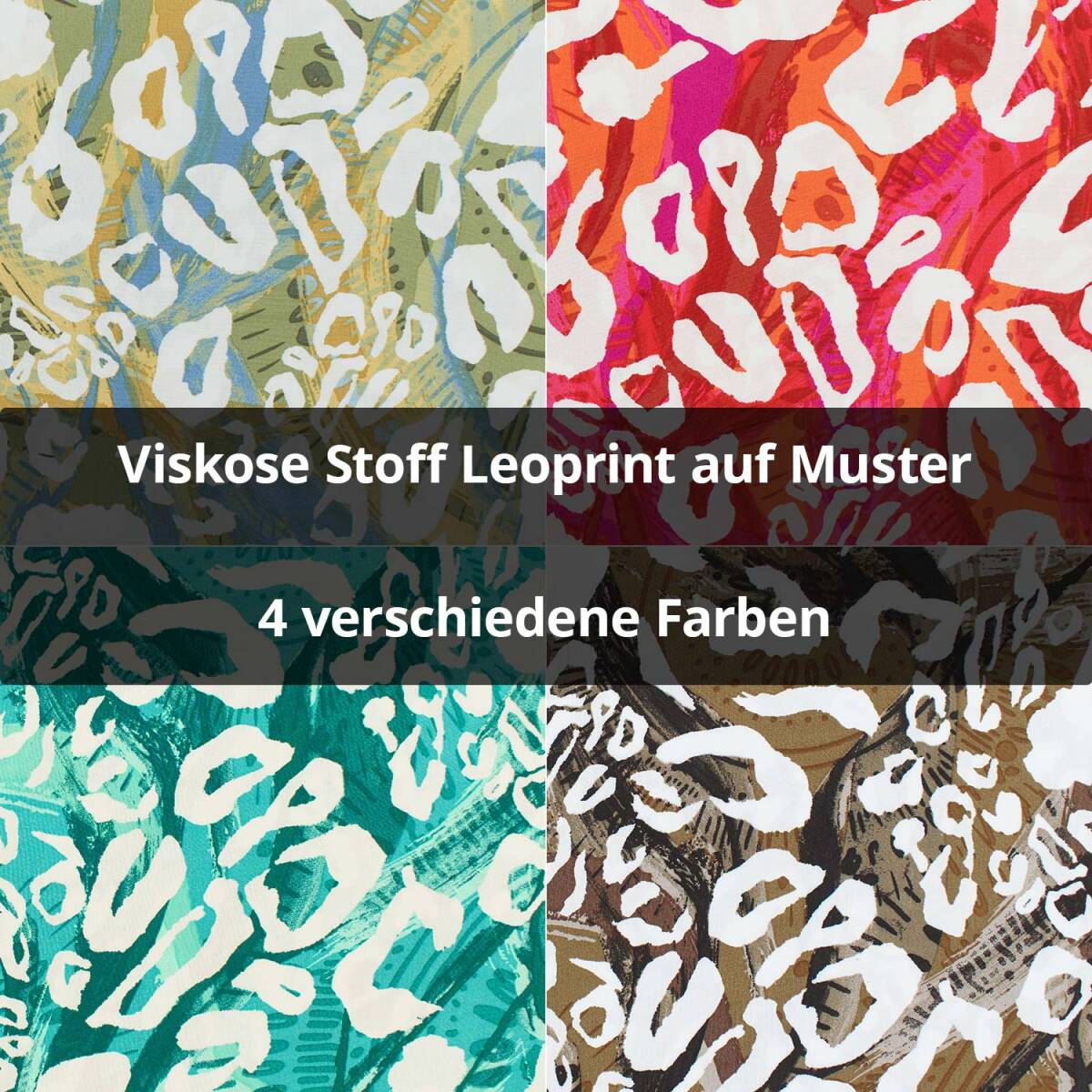 Viskose Stoff Leoprint auf Muster box