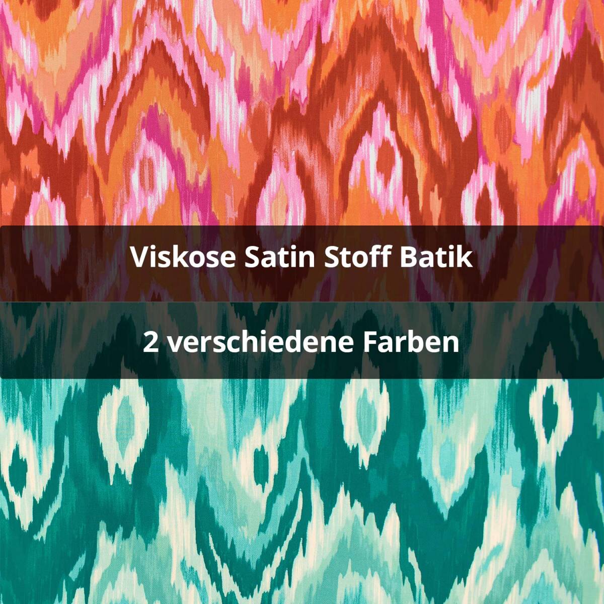 Viskose Satin Stoff Batik