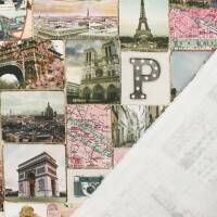 Halbpanama Stoff Paris, mehrfarbig