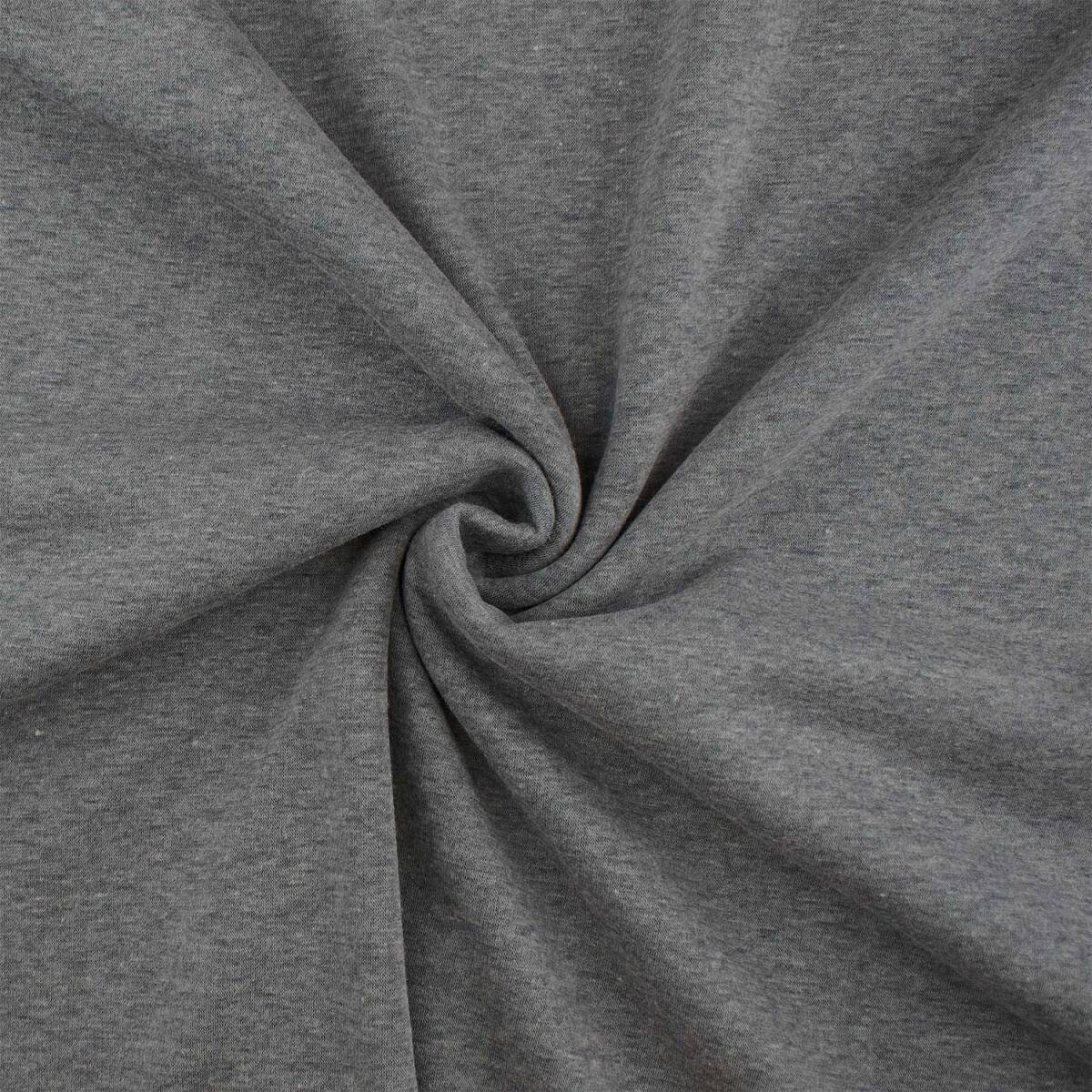 Alpenfleece Stoff Mila melange, meliert anthrazit *B-Ware*