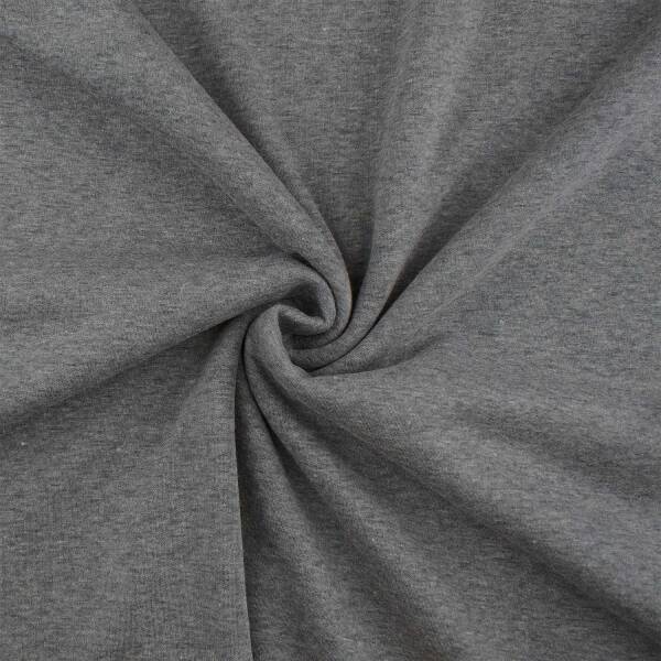 Alpenfleece Stoff Mila melange, meliert anthrazit *B-Ware*