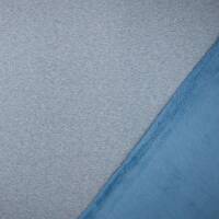 Alpenfleece Stoff Mila melange, meliert blau *B-Ware*